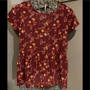 Xhilaration ladies boho medium peplum blouse